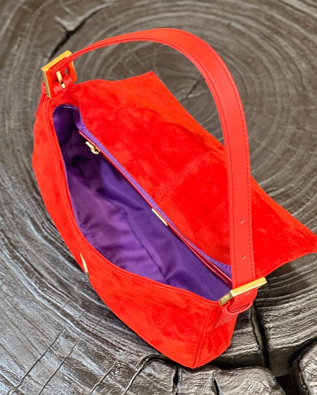 Fendi suede medium 1997 baguette bag 8BR339 black