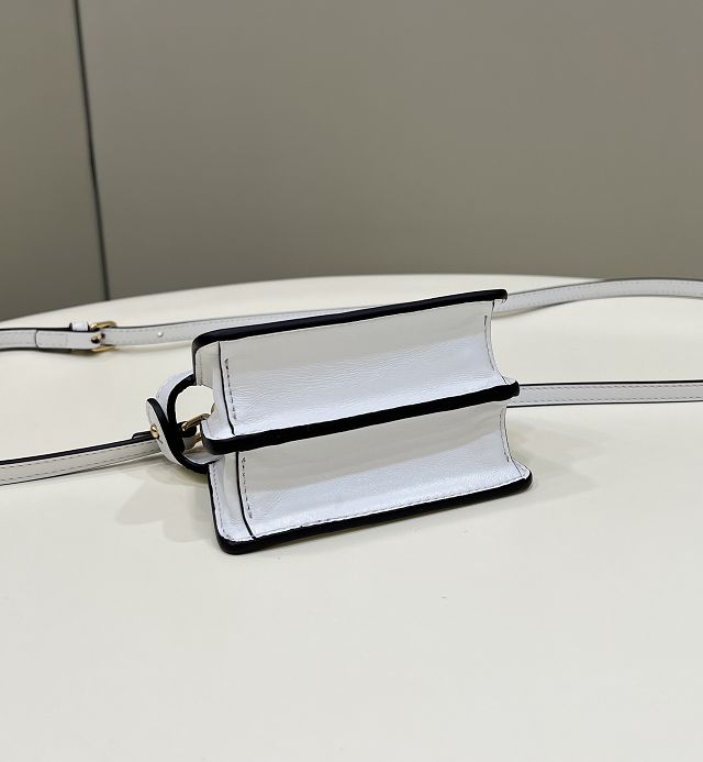 Fendi original lambskin nano peekaboo bag 7AS106 white