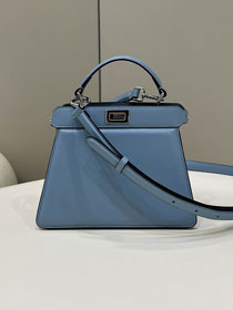 Fendi original lambskin mini peekaboo ISeeU bag 8BN335 blue