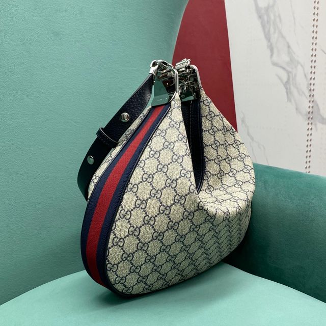 2022 GG original canvas attache large shoulder bag 702823 black