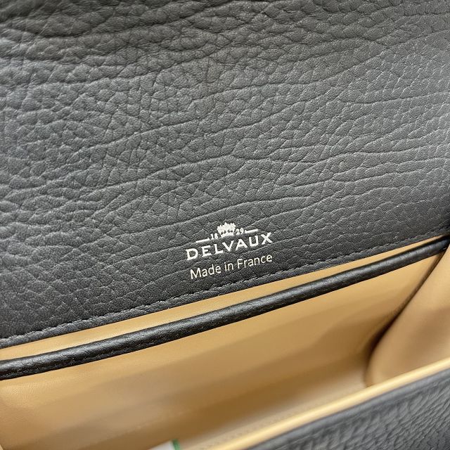 Delvaux original grained calfskin tempete small bag AA0563 black