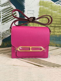 Hermes original evercolor leather roulis bag R18 rose purple