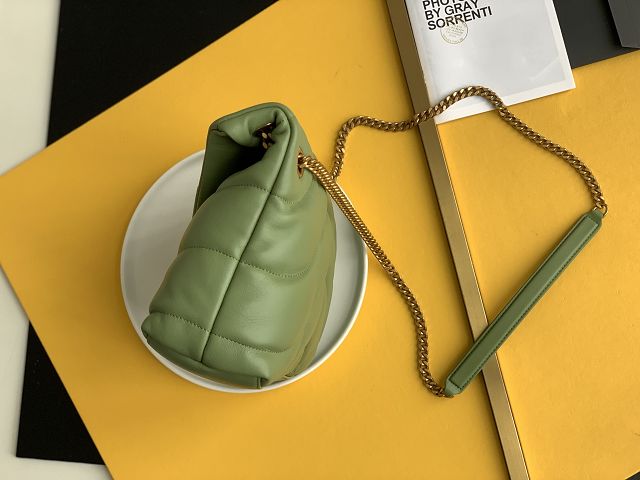 YSL original lambskin puffer small bag 577476 green