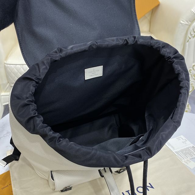 Louis vuitton original calfskin christopher backpack M58644 white