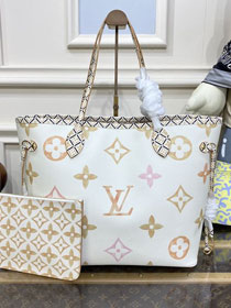 Louis vuitton original monogram canvas neverfull MM M22978 beige