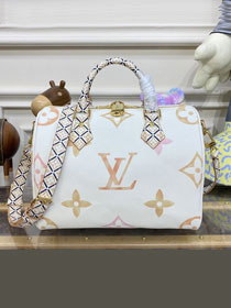 Louis vuitton original monogram canvas speedy 25 M22987 beige