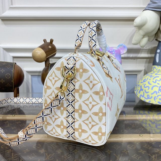 Louis vuitton original monogram canvas speedy 25 M22987 beige