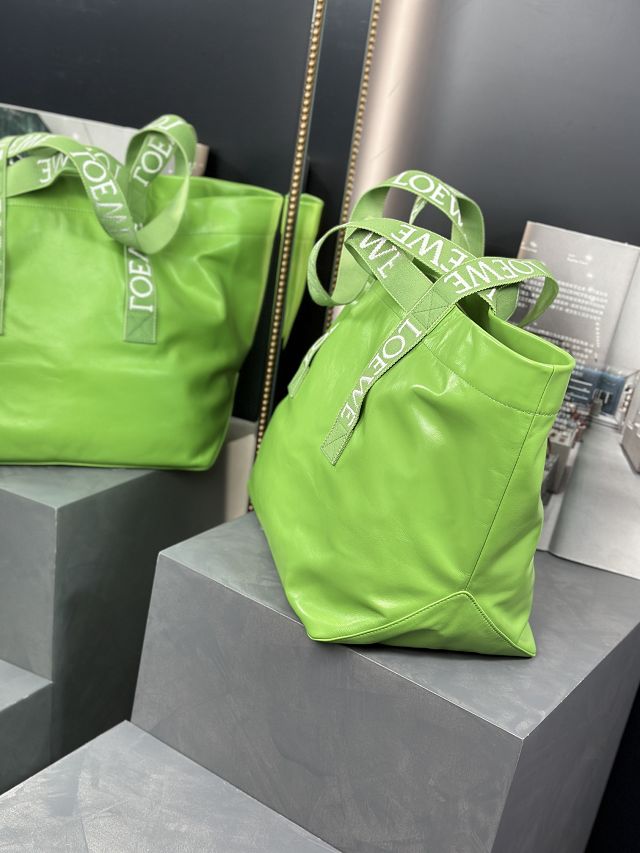 Loewe original calfskin fold shopper bag B507X23 green