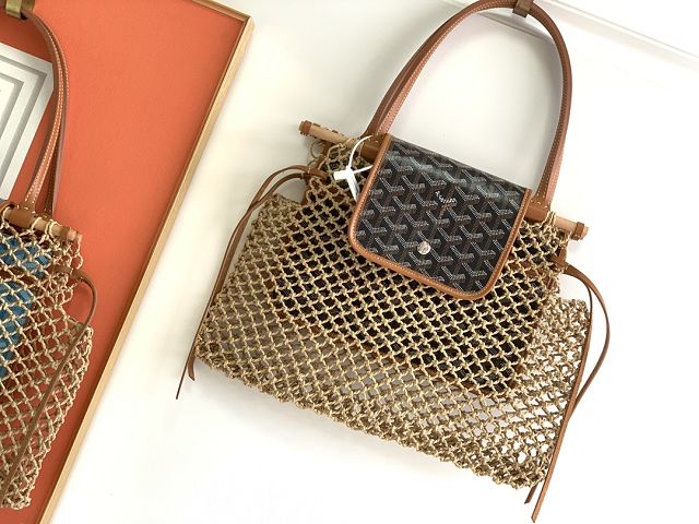 Goyard original raffia mesh aligre bag GY0122 black