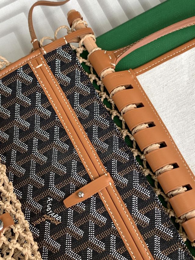 Goyard original raffia mesh aligre bag GY0122 black