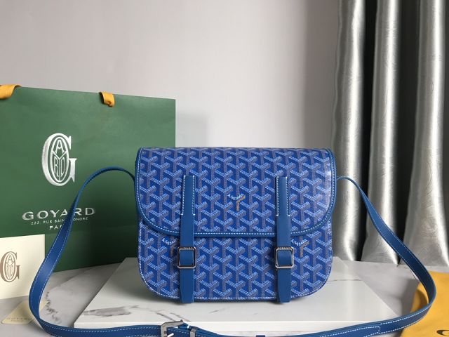 Goyard original canvas belvedere MM bag GY0072 blue
