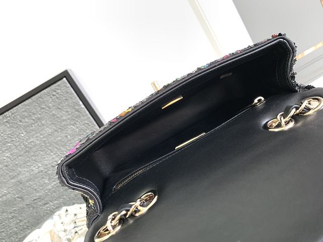CC original sequins small flap bag AS4297 black