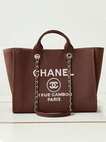 CC original mixed fibers large shopping bag A66941 dark brown