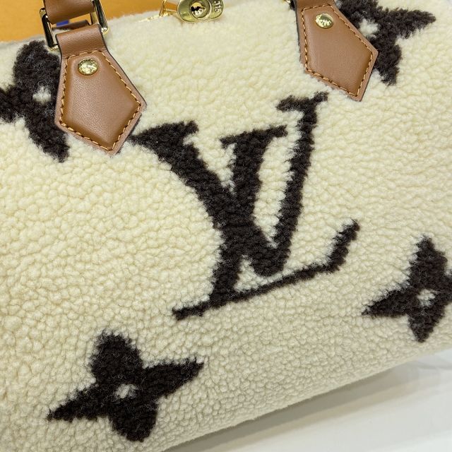 Louis vuitton original shearling speedy 25 M23468 white