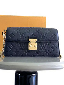  Louis vuitton original calfskin wallet on chain metis M82671 navy blue