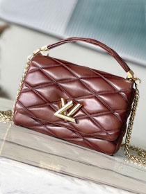 Louis vuitton original lambskin GO-14 medium handbag M23601 caramel