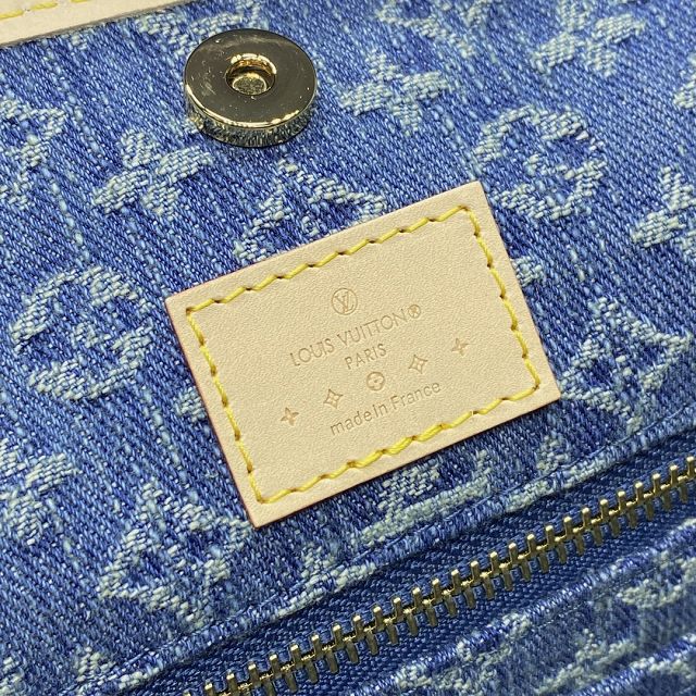 Louis vuitton original denim carryAll MM M46855 blue