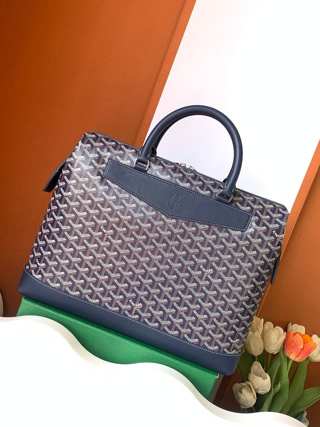Goyard original canvas cisalpin document case GY0103 navy blue