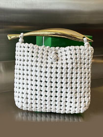 BV original lambskin sardine bag 731166 white