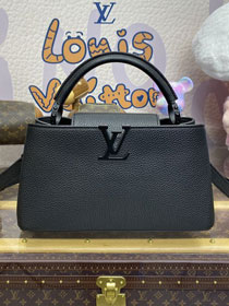 Louis vuitton original calfskin capucines east west BB M27181 black