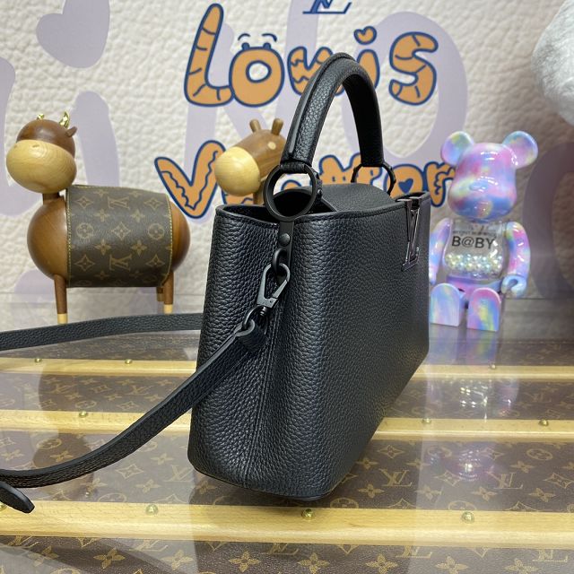 Louis vuitton original calfskin capucines east west BB M27181 black
