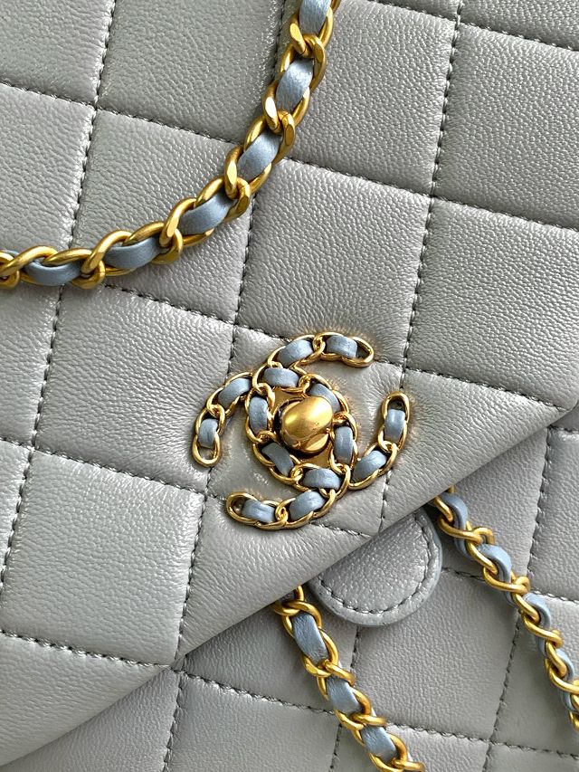 CC original lambskin medium 19 backpack AS4865 light blue