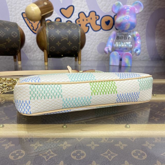 Louis vuitton original damier canvas pochette accessoires N40642 blue