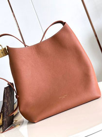 Louis vuitton original calfskin low key hobo bag MM M24974 brown