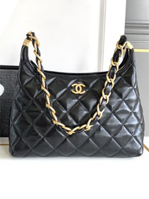 CC original lambskin medium hobo handbag AS4923 black