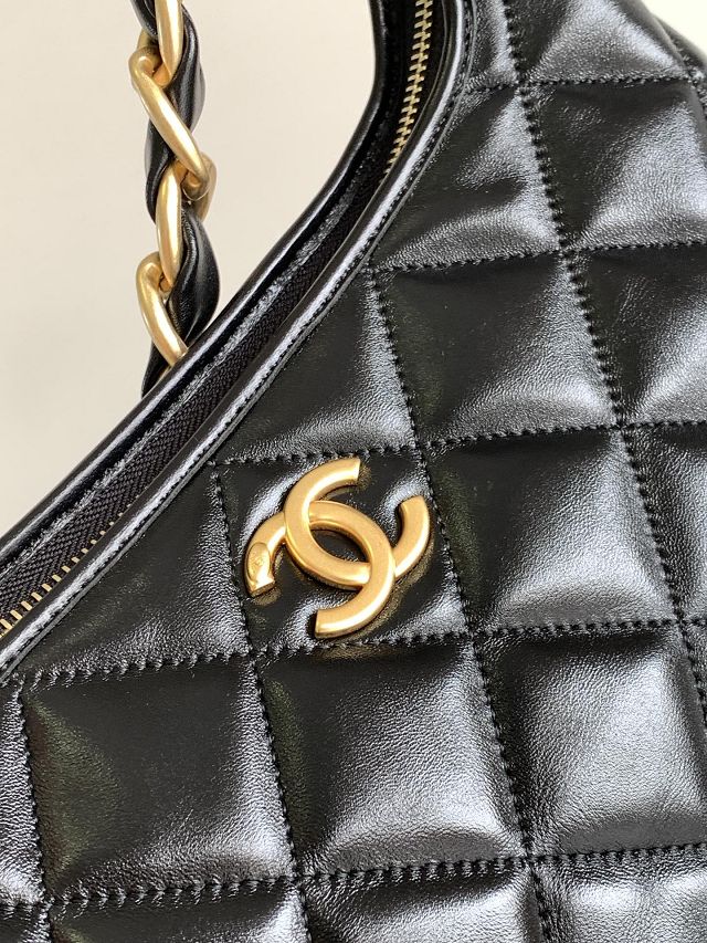 CC original lambskin medium hobo handbag AS4923 black