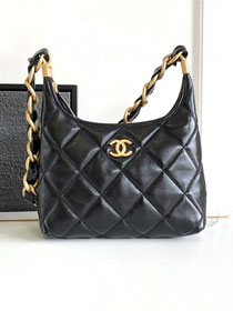  CC original lambskin small hobo handbag AS4922 black