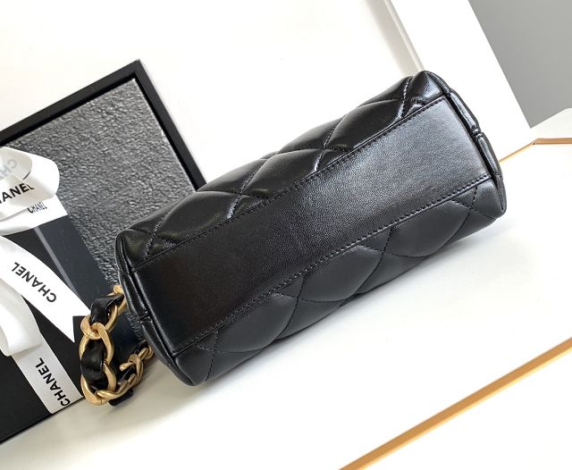  CC original lambskin small hobo handbag AS4922 black