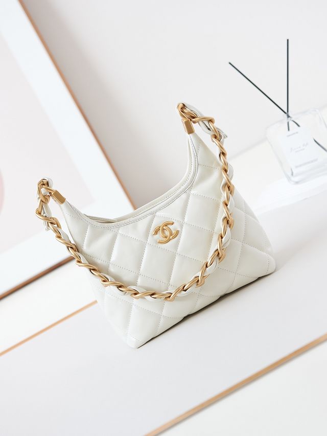 CC original lambskin small hobo handbag AS4922 white