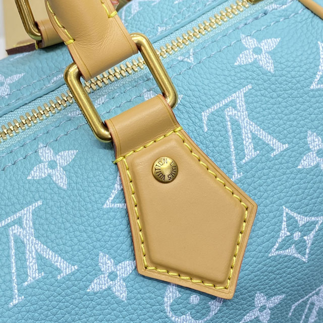 Louis vuitton original soft calfskin speedy P9 25 M24423 turquoise