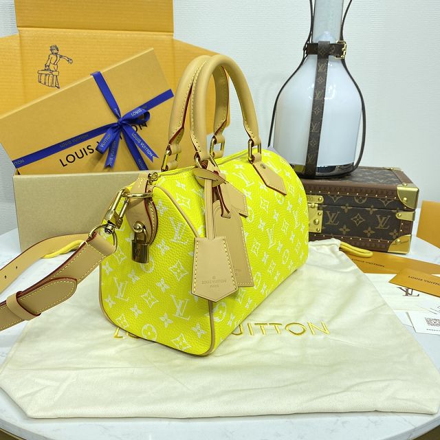 Louis vuitton original soft calfskin speedy P9 25 M24426 yellow