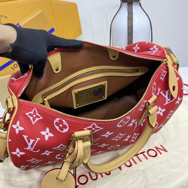 Louis vuitton original soft calfskin speedy P9 40 M24420 red