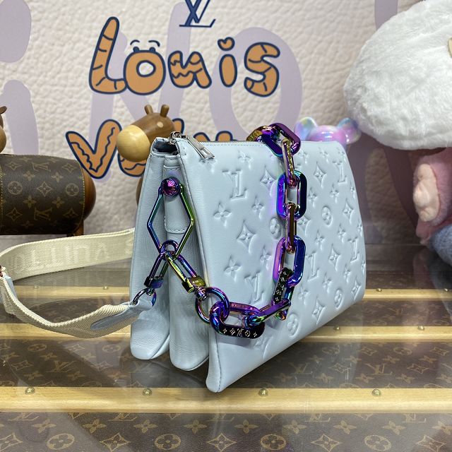 Louis vuitton original lambskin coussin pm bag M11436 light blue