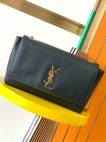 YSL original suede calfskin reversible medium kate bag 553804 dark green