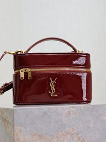 YSL original patent calfskin gaby vanity bag 766731 bordeaux