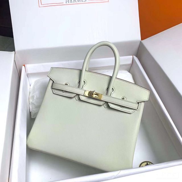 Hermes original swift leather birkin 25 bag H25-5 craie