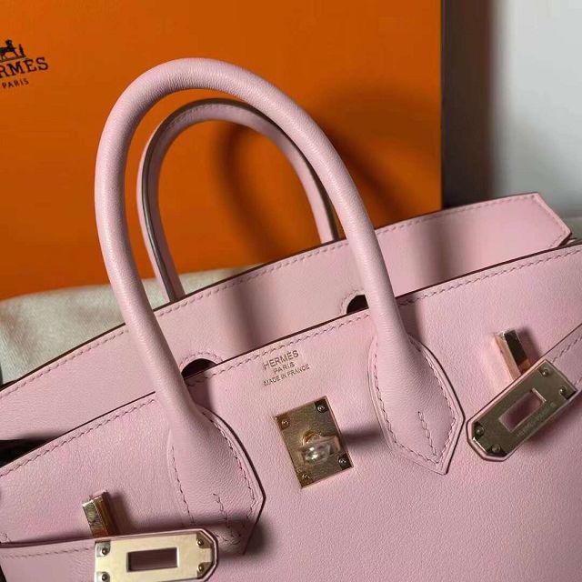 Hermes original swift leather birkin 30 bag H30-5 rose sakura