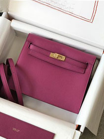 Hermes original evercolor leather kelly danse bag KD022 rose purple