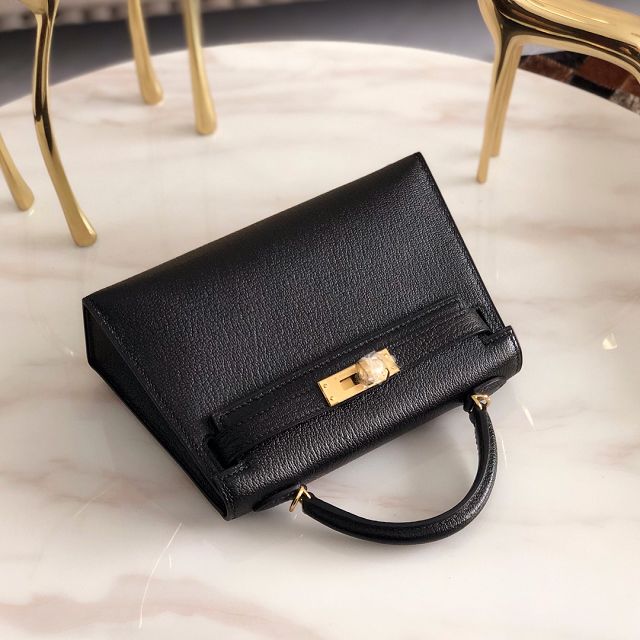 Hermes original chevre mini kelly 19 bag KG0019 black