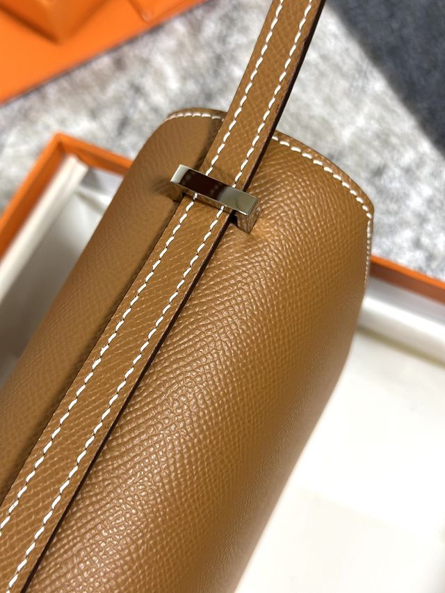 Hermes original epsom leather constance elan bag C026 gold brown