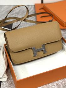 Hermes original epsom leather constance elan bag C026 latte