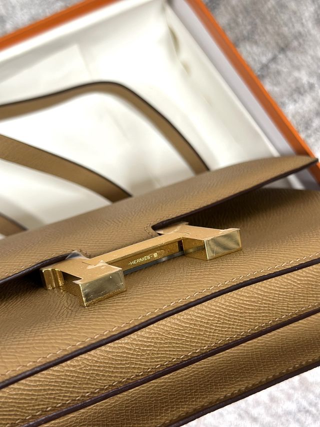 Hermes original epsom leather constance elan bag C026 latte