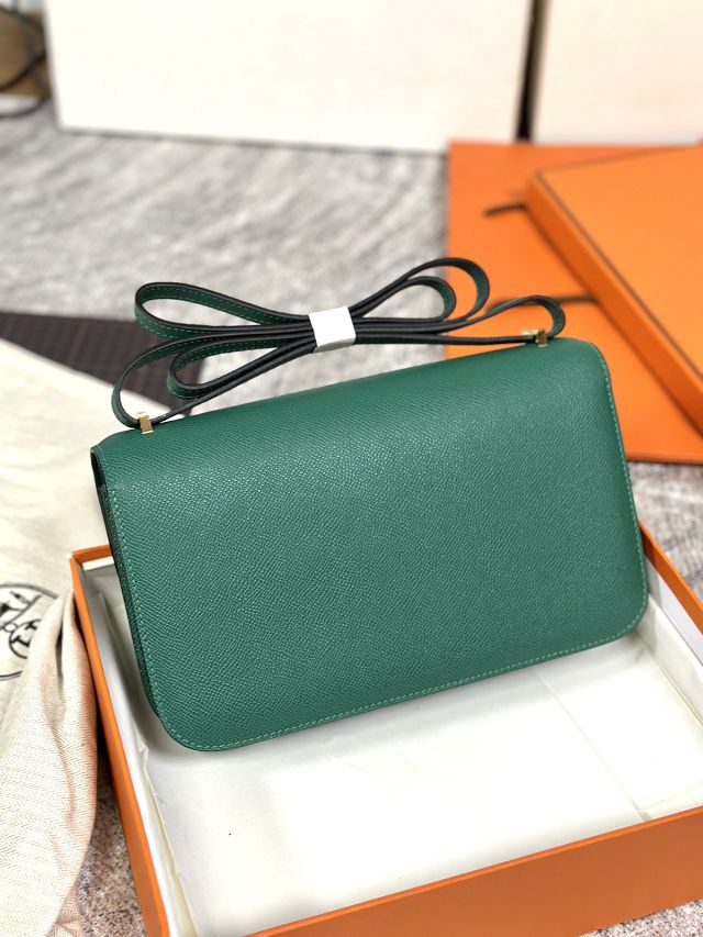 Hermes original epsom leather constance elan bag C026 malachite