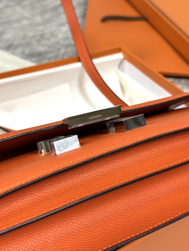 Hermes original epsom leather constance elan bag C026 orange