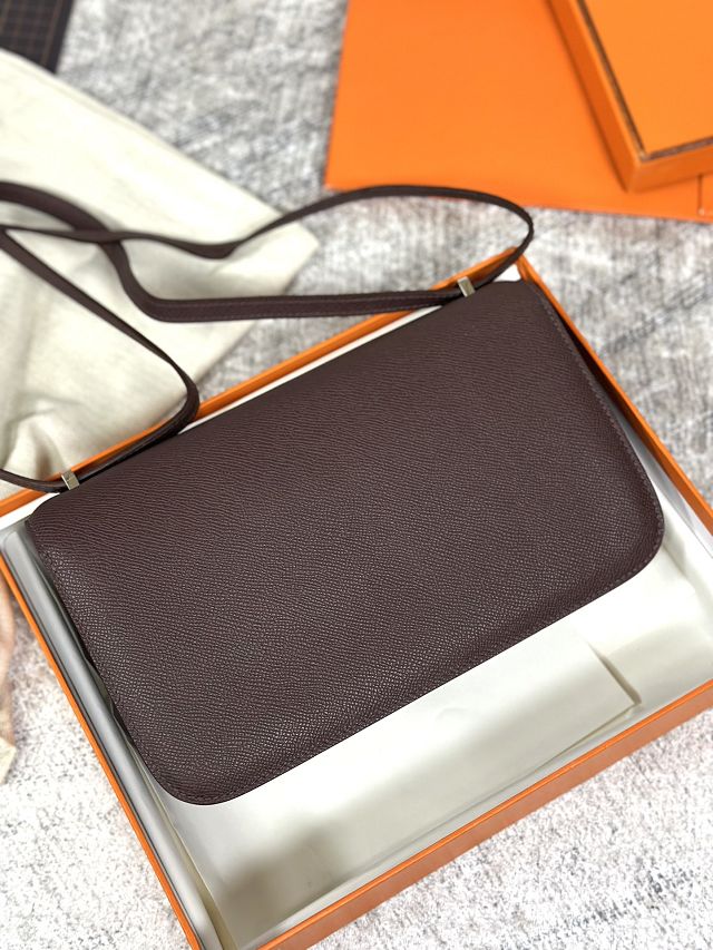 Hermes original epsom leather constance elan bag C026 rouge sellier