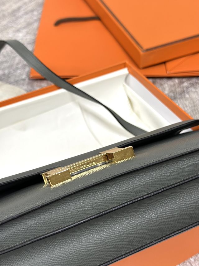 Hermes original epsom leather constance elan bag C026 vert amande 